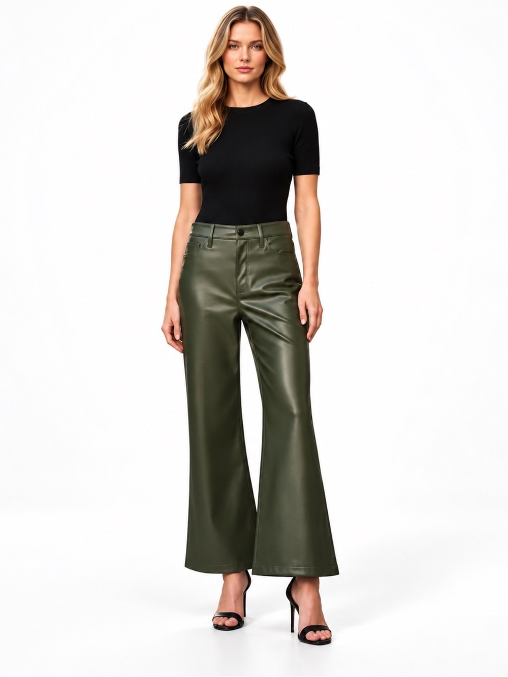 NEW Joes Jeans Wide Leg Hunter Faux Vegan Leather Pants Size 30
